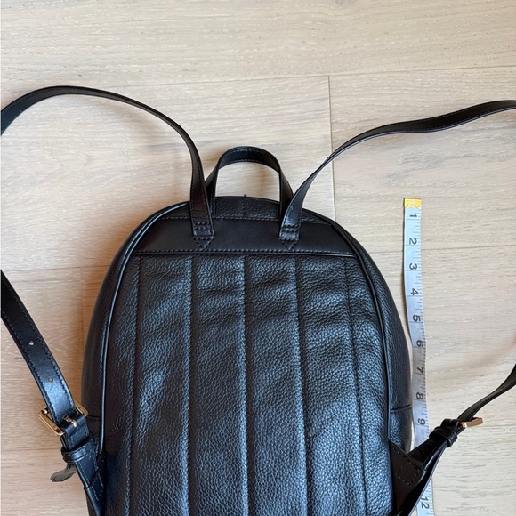 canada fossil preston large leather backpack purse VINTAGE ROOTS CANADA BLACK PEBBLED LEATHER LARGE BACKPACK RUCKSACK BAG RARE